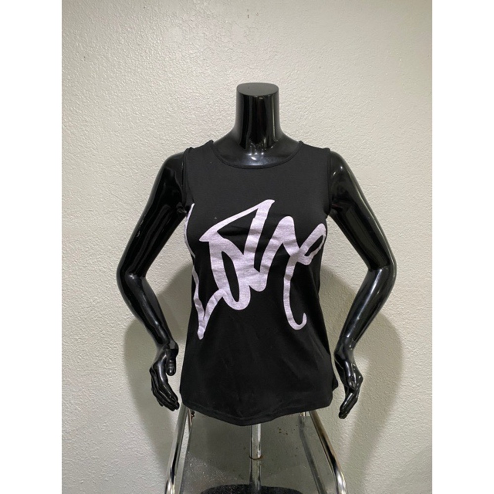 Black LOVE Tank Top S